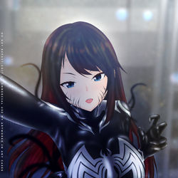 This is a pixiv picture whose title is 【OC】伶那ラジエル & Valentine 2023.