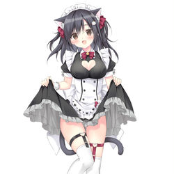 This is a pixiv picture whose title is 猫耳メイドにゃん.