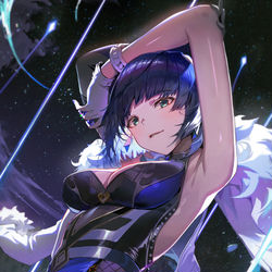 This is a pixiv picture whose title is 夜蘭.