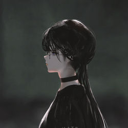 This is a pixiv picture whose title is Hate chan.