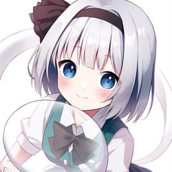 This is a pixiv picture whose title is 半霊をぎゅっとしたい.