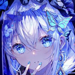 This is a pixiv picture whose title is 🦋Blue Sapphire.