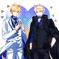 This is a pixiv picture whose title is 猫の日.