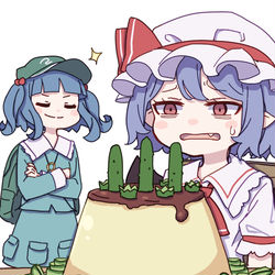 This is a pixiv picture whose title is 河童特製きゅうりぷりん.