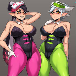 This is a pixiv picture whose title is Squid sisters / シオカラーズ.