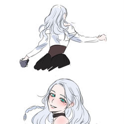 This is a pixiv picture whose title is Dark elf.