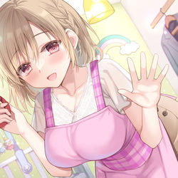 This is a pixiv picture whose title is 保育士彼女にバブバブあまえて赤ちゃん返りする日.