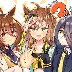 This is a pixiv picture whose title is ウマ娘祝二周年！.