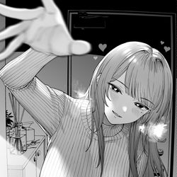 This is a pixiv picture whose title is 隣人のお姉さんが最近すぐ頭を撫でたがってくるんですが…….