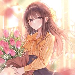 This is a pixiv picture whose title is 🌷.