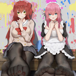 This is a pixiv picture whose title is 孤独摇滚.