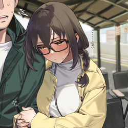 This is a pixiv picture whose title is 近視の姉＃98.