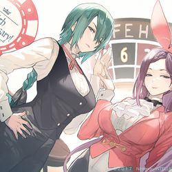 This is a pixiv picture whose title is FEH 祝6th記念絵「トール＆ロキ」.