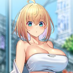 This is a pixiv picture whose title is チューブトップ.