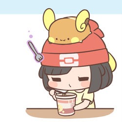 This is a pixiv picture whose title is カップラーメン.