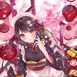 This is a pixiv picture whose title is 後輩和メイドさん🌸🍡.