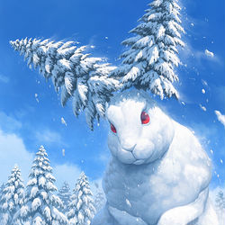 This is a pixiv picture whose title is 雪兎.
