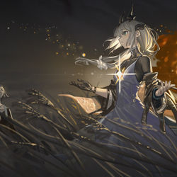 This is a pixiv picture whose title is 摸鱼.