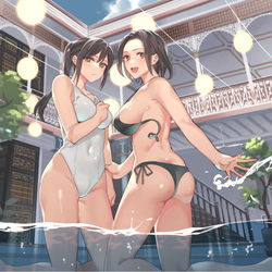 This is a pixiv picture whose title is ペナン島のブルーマンション.