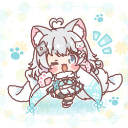 This is a pixiv picture whose title is 尾瀬ぽちとちゃん🐶🥐.