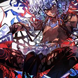 This is a pixiv picture whose title is 勇者王カマソッソ.