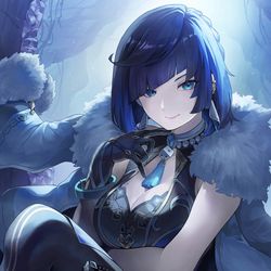 This is a pixiv picture whose title is 夜蘭.