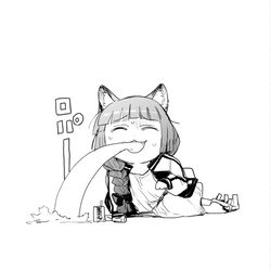 This is a pixiv picture whose title is 猫の日きくりさん.
