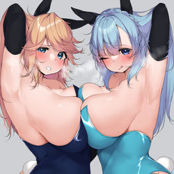 This is a pixiv picture whose title is skebで描きましたバニーなシチーとアルダン.