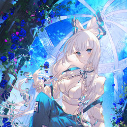 This is a pixiv picture whose title is 青色もこたん.