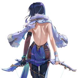 This is a pixiv picture whose title is 夜蘭 / 八重神子.