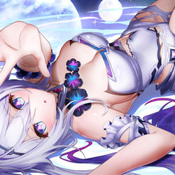 This is a pixiv picture whose title is 「終焉 ~fly me to the moon~」.
