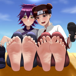 This is a pixiv picture whose title is 天天&紫阳花.