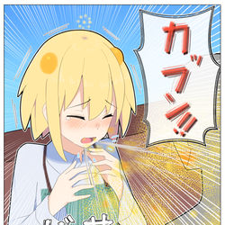 This is a pixiv picture whose title is くしゃみをする花粉ちゃん.