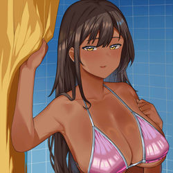 This is a pixiv picture whose title is 褐色.