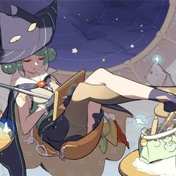 This is a pixiv picture whose title is 真理果 . Marika.