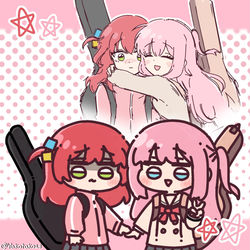This is a pixiv picture whose title is reverse Bocchi&Kita.