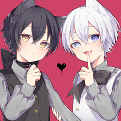 This is a pixiv picture whose title is 黒白.