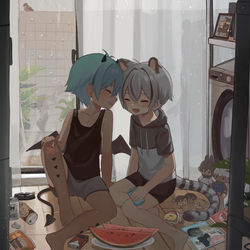 This is a pixiv picture whose title is 12:00 PM.