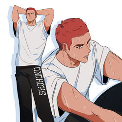 This is a pixiv picture whose title is SLAM DUNK.