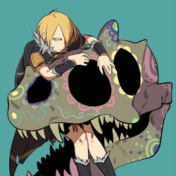 This is a pixiv picture whose title is Dinosaur king FGO.