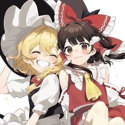 This is a pixiv picture whose title is レイマリ🌸.