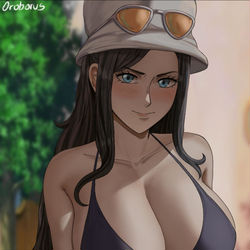 This is a pixiv picture whose title is Nico Robin.