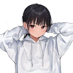 This is a pixiv picture whose title is パーカー少女.