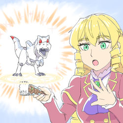 This is a pixiv picture whose title is 機獣新世紀悪役令嬢転生.
