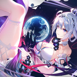 This is a pixiv picture whose title is 星月偕行.