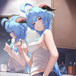 This is a pixiv picture whose title is 甘雨.