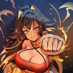 This is a pixiv picture whose title is Dehya.