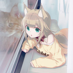 This is a pixiv picture whose title is きなこときなこ🐈🐈.