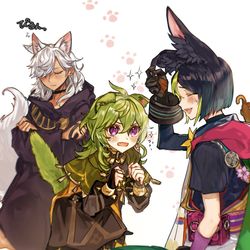 This is a pixiv picture whose title is 猫の日のやつ.