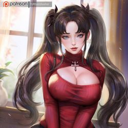 This is a pixiv picture whose title is Rin Tohsaka.
